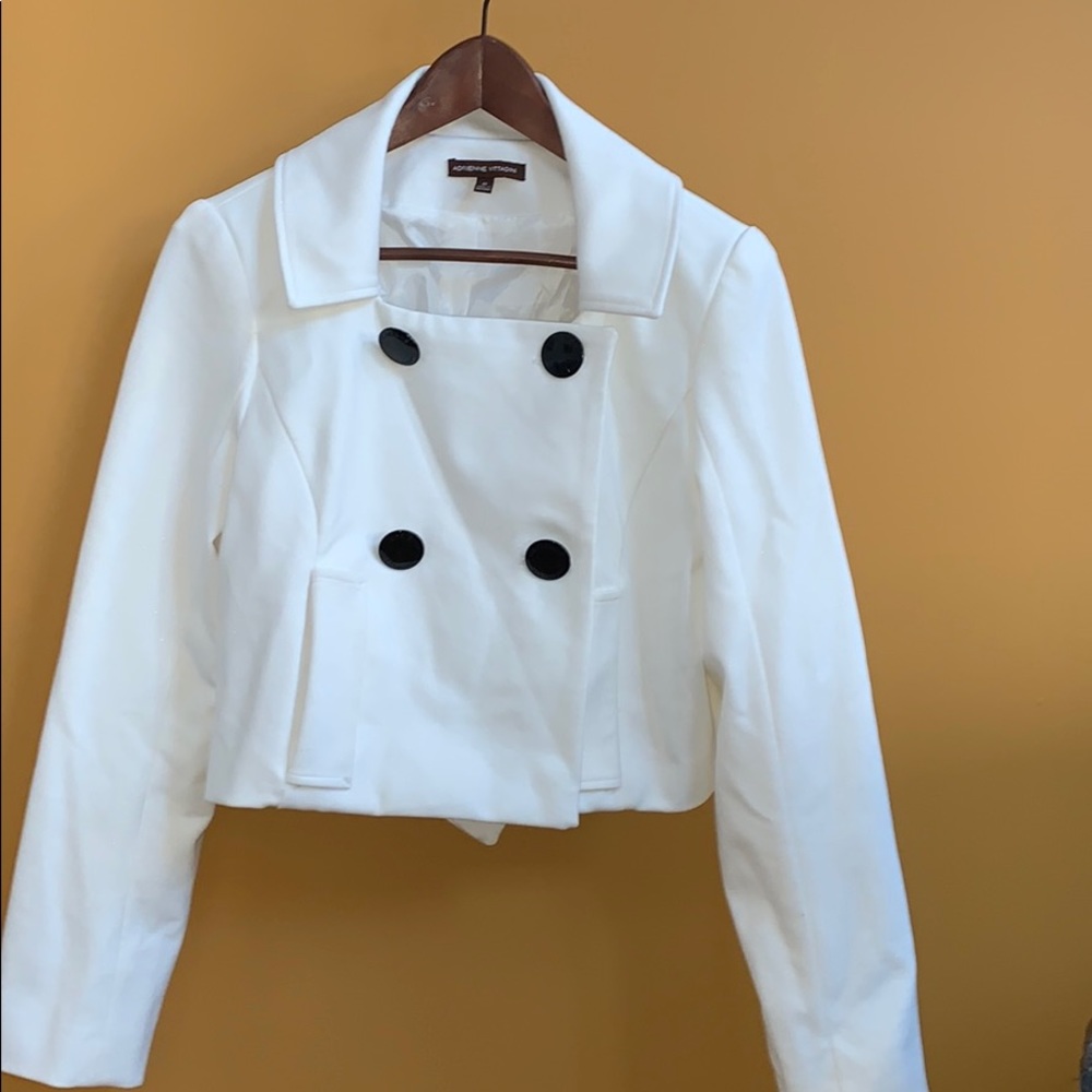 Off white crop blazer